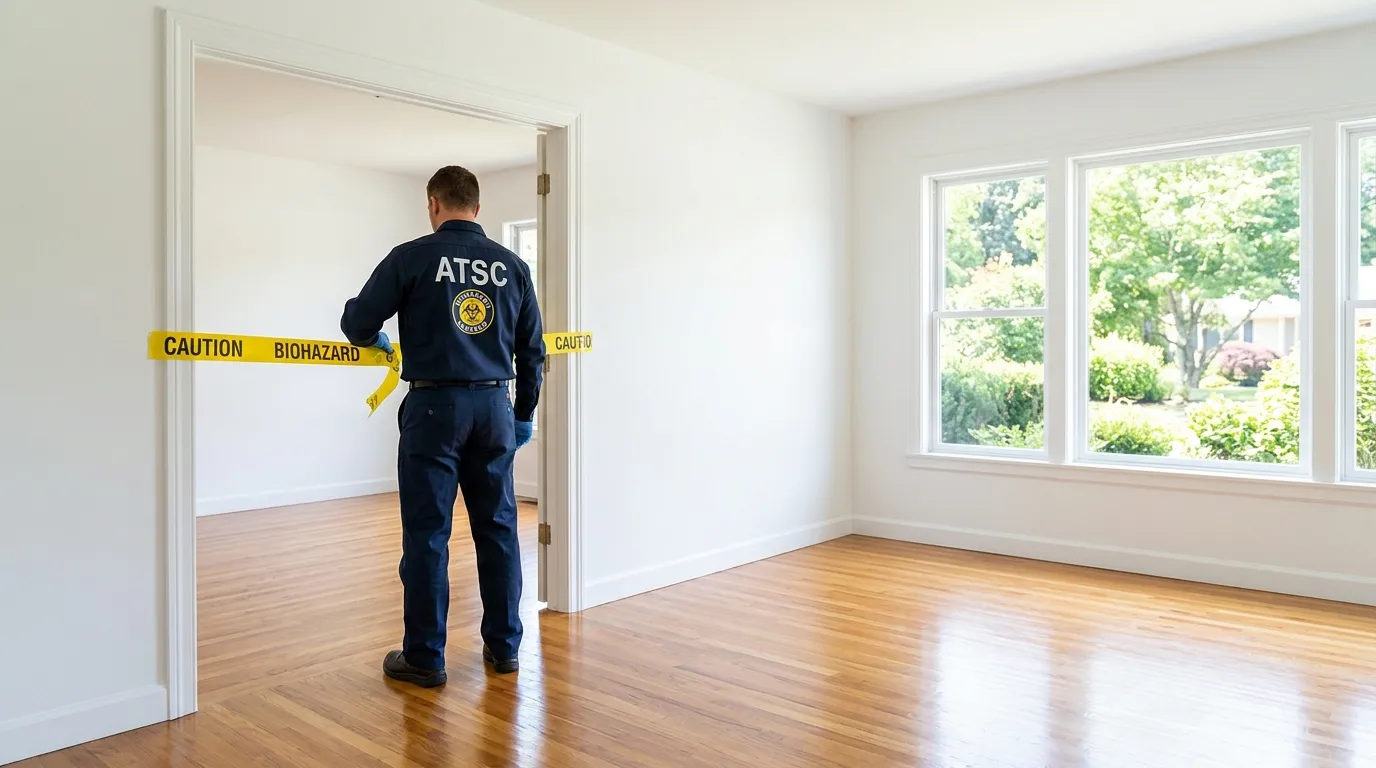 Certified biohazard cleanup crew performing Decomposition Cleanup in Agua Caliente
